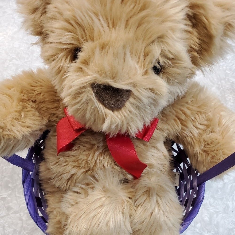 🧸🎀 1994 Concord Light Tan Plush Teddy Bear